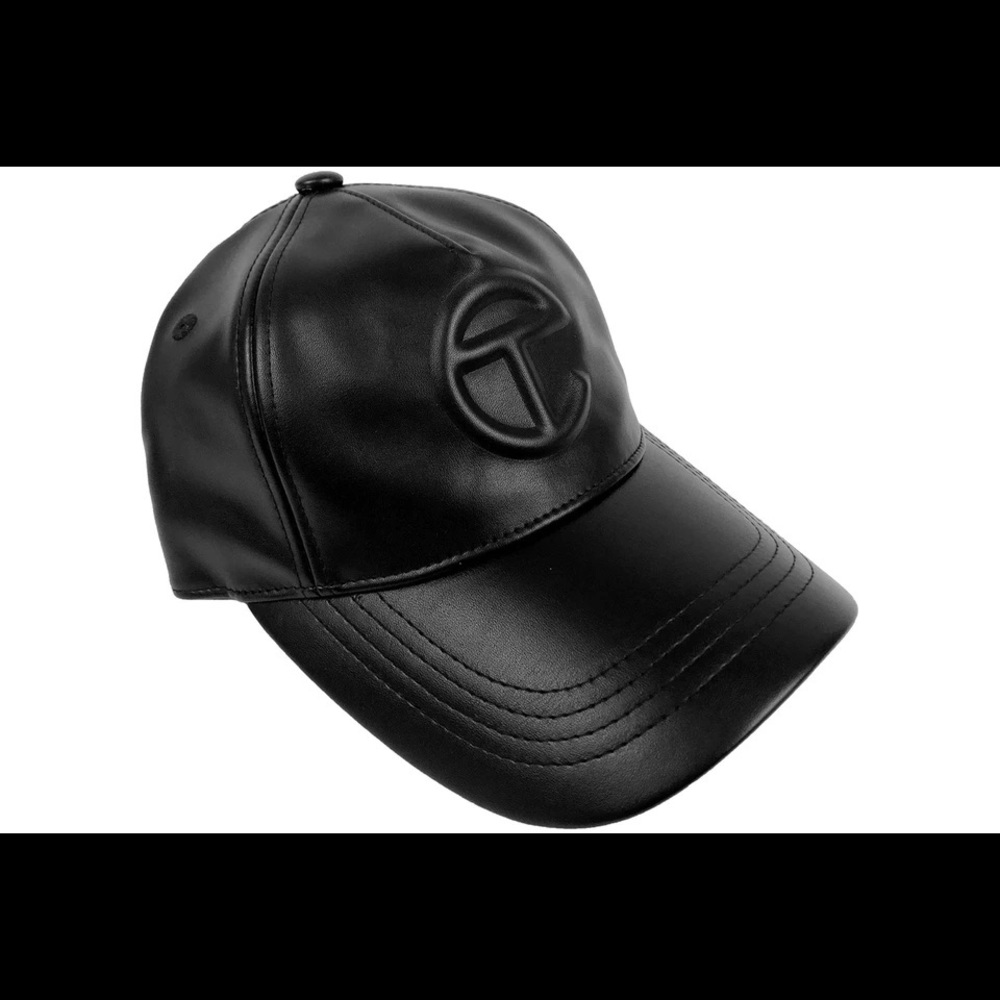 Telfar Black Leather Cap Perfect with Your Tote Hat